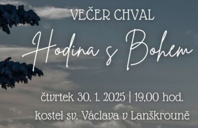Hodina s Bohem – večer chval 30. 1. 2025 – pozvánka