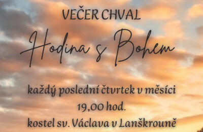 Hodina s Bohem – večer chval 28. 8. 2025 – pozvánka