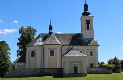 Restaurování nástěnných maleb v presbytáři v kostele narození Jana Křtitele v Žichlínku